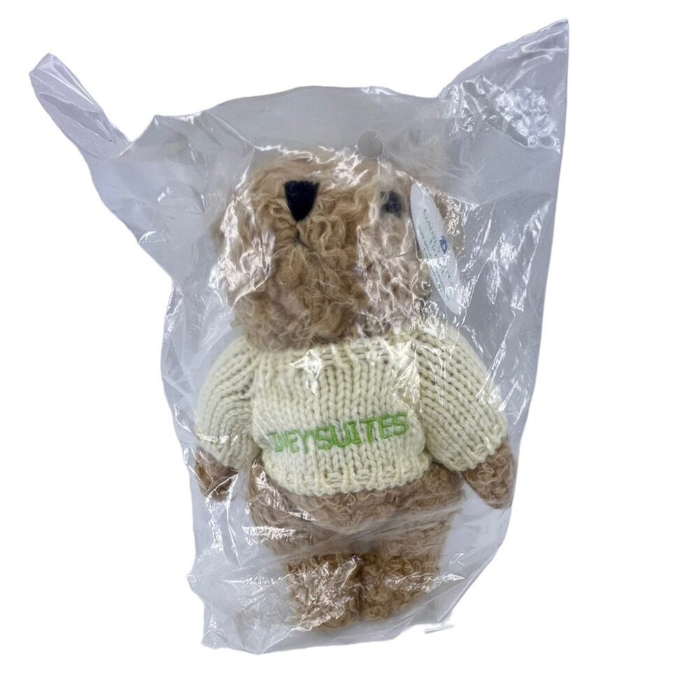 Gainey Suites Hotel Bear Plush Stuffed Animal NEW Sweater Palm Tree Toy 9.5"